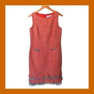 Vintage‎ Mirabelle Tweed Silk Dress 8